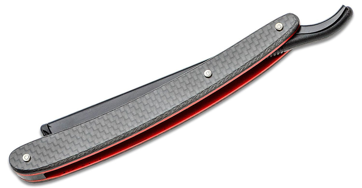 Ridge Runner Hand Razor Boker Barberette Black and Red Straight Razor - 140909